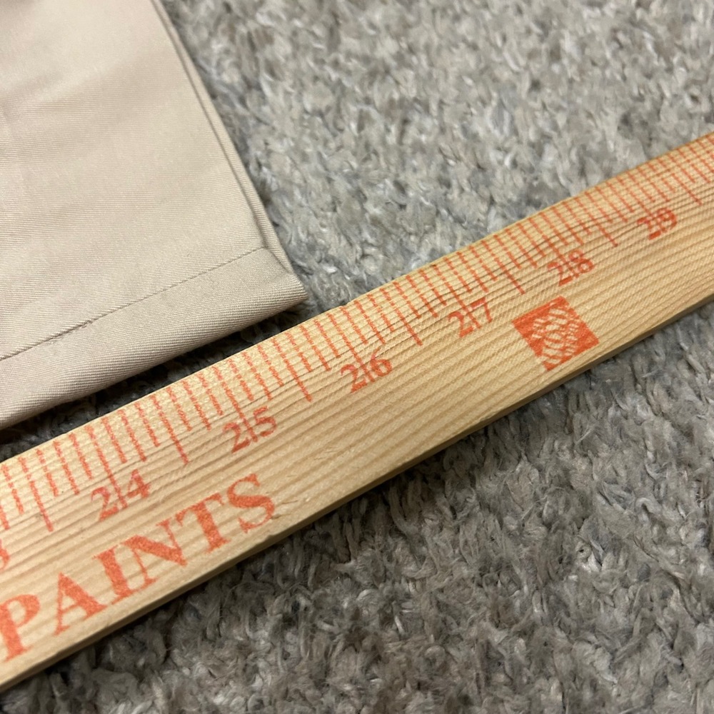Talbots Perfect Crop Pants 18 Khaki Beige Cotton Blend Straight Leg 26" Inseam - Picture 3 of 7